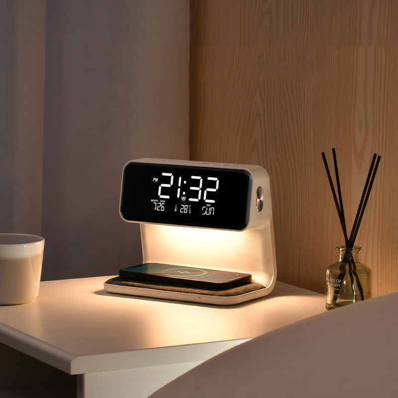 LumoDock – 3-in-1 Touch Lamp with Wireless Charger Alarm Clock