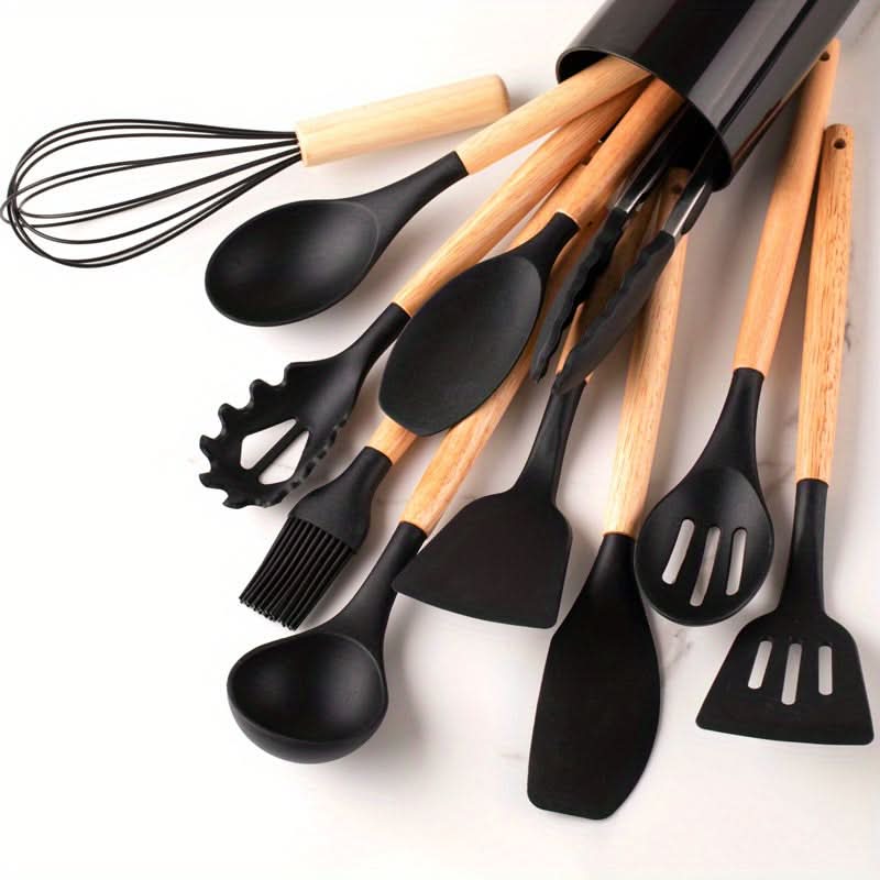 ChefEase – 12-Piece Silicone Kitchen Utensil Set – Durable, Stylish Heat-Resistant
