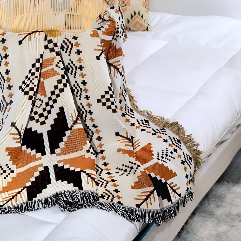 DesertLoom Blanket - Picnic Mat - Boho Style - Moroccan Pattern Comfort