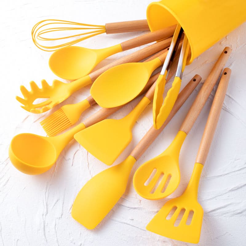 ChefEase – 12-Piece Silicone Kitchen Utensil Set – Durable, Stylish Heat-Resistant