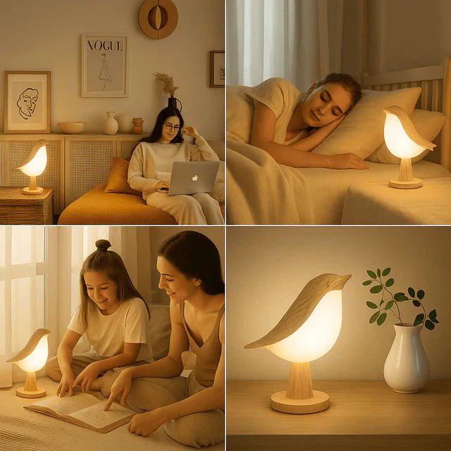 Serenwing – Sculptural Touch Night Lamp with Aromatherapy