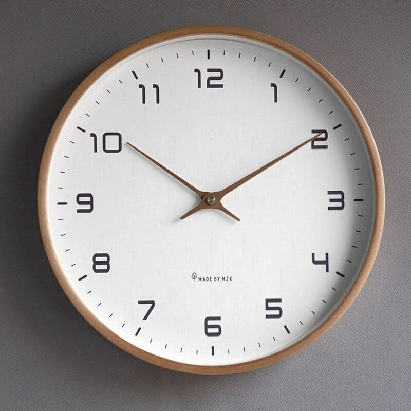 NordWood – Scandinavian Wooden Wall Clock – Minimalist Timeless Design