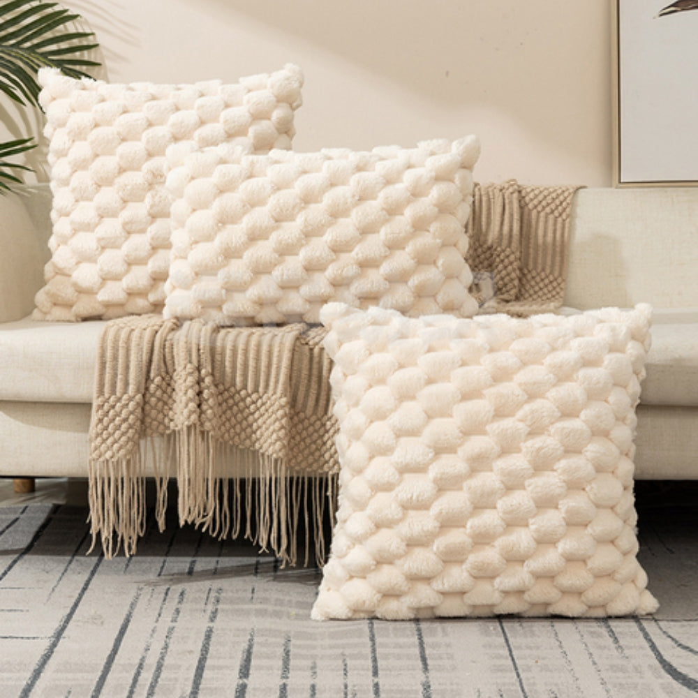 PuffWeave – Plush 3D Cushion Cover