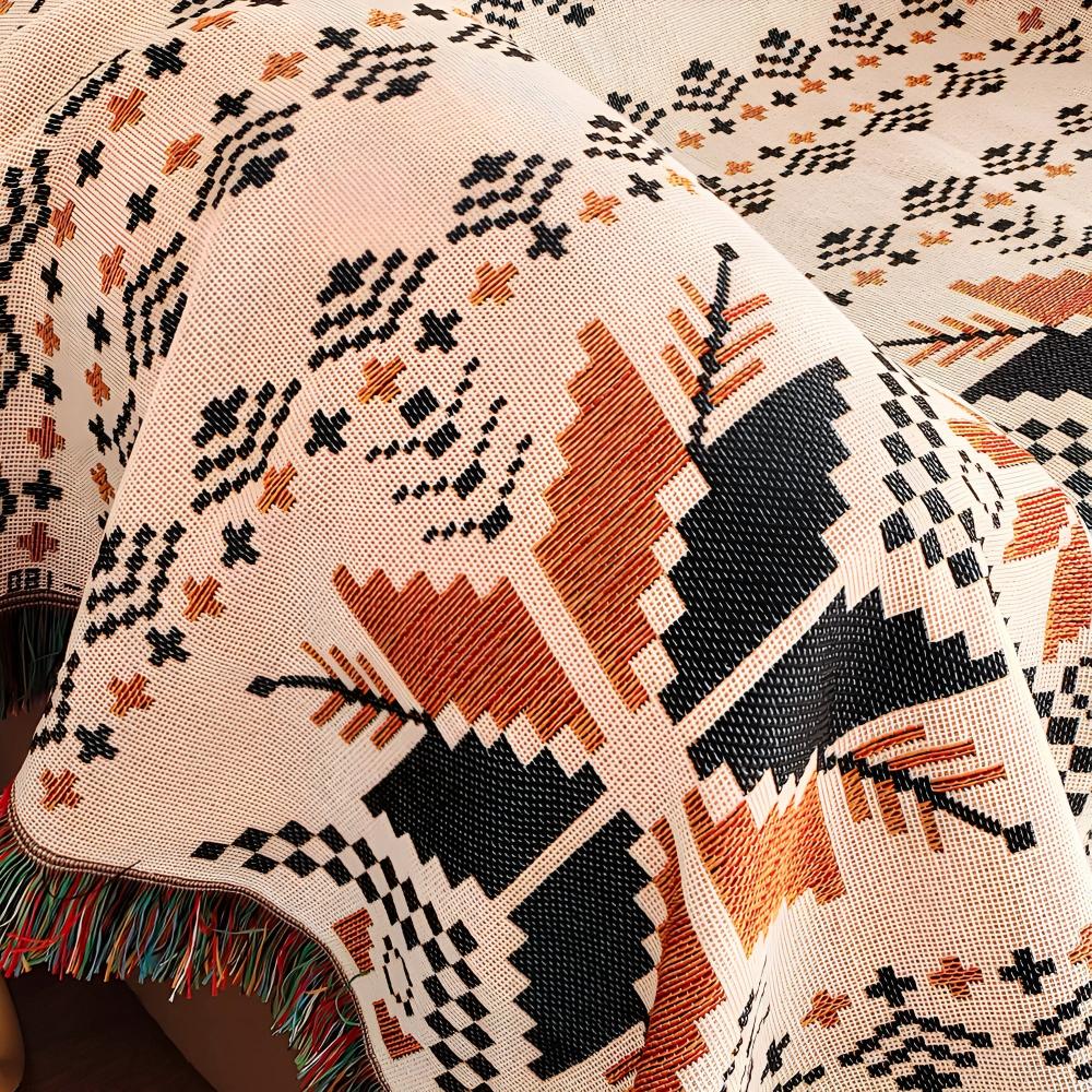 DesertLoom Blanket - Picnic Mat - Boho Style - Moroccan Pattern Comfort