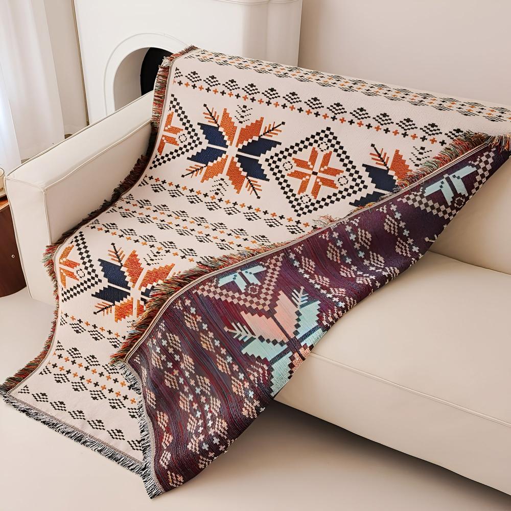 DesertLoom Blanket - Picnic Mat - Boho Style - Moroccan Pattern Comfort