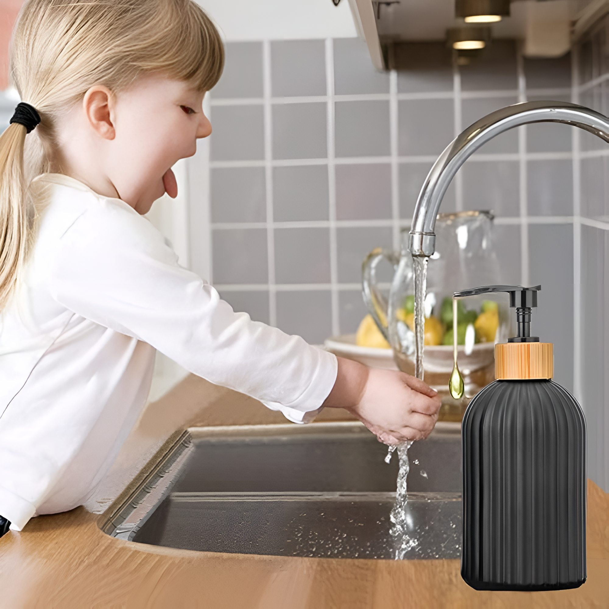 Bambique – Minimalist Bamboo Pump Soap Dispenser