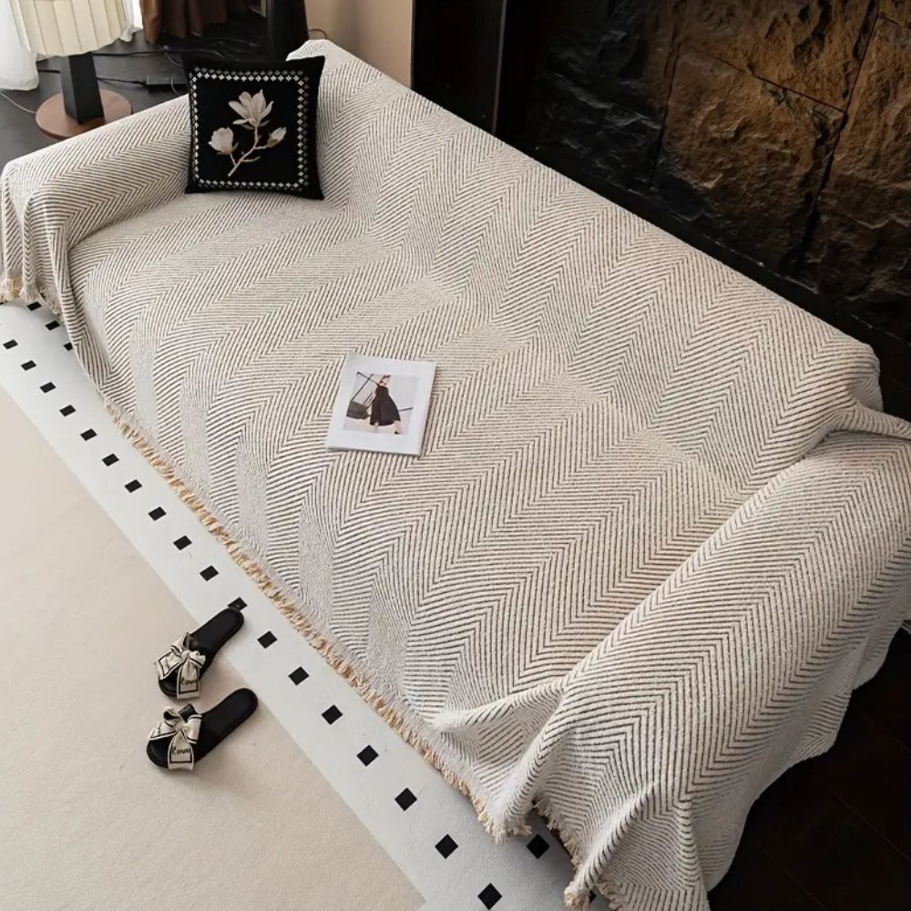 HarrowWeave Cover - Couch Cover - Herringbone Style - Non Slip Protection
