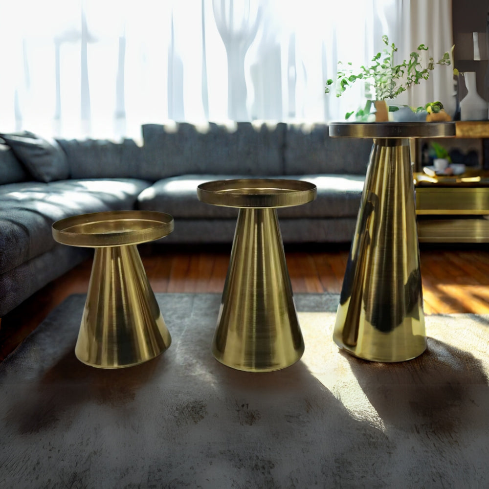 BrassLuxe – Handcrafted Candle Holder Set Elegant Home Decor