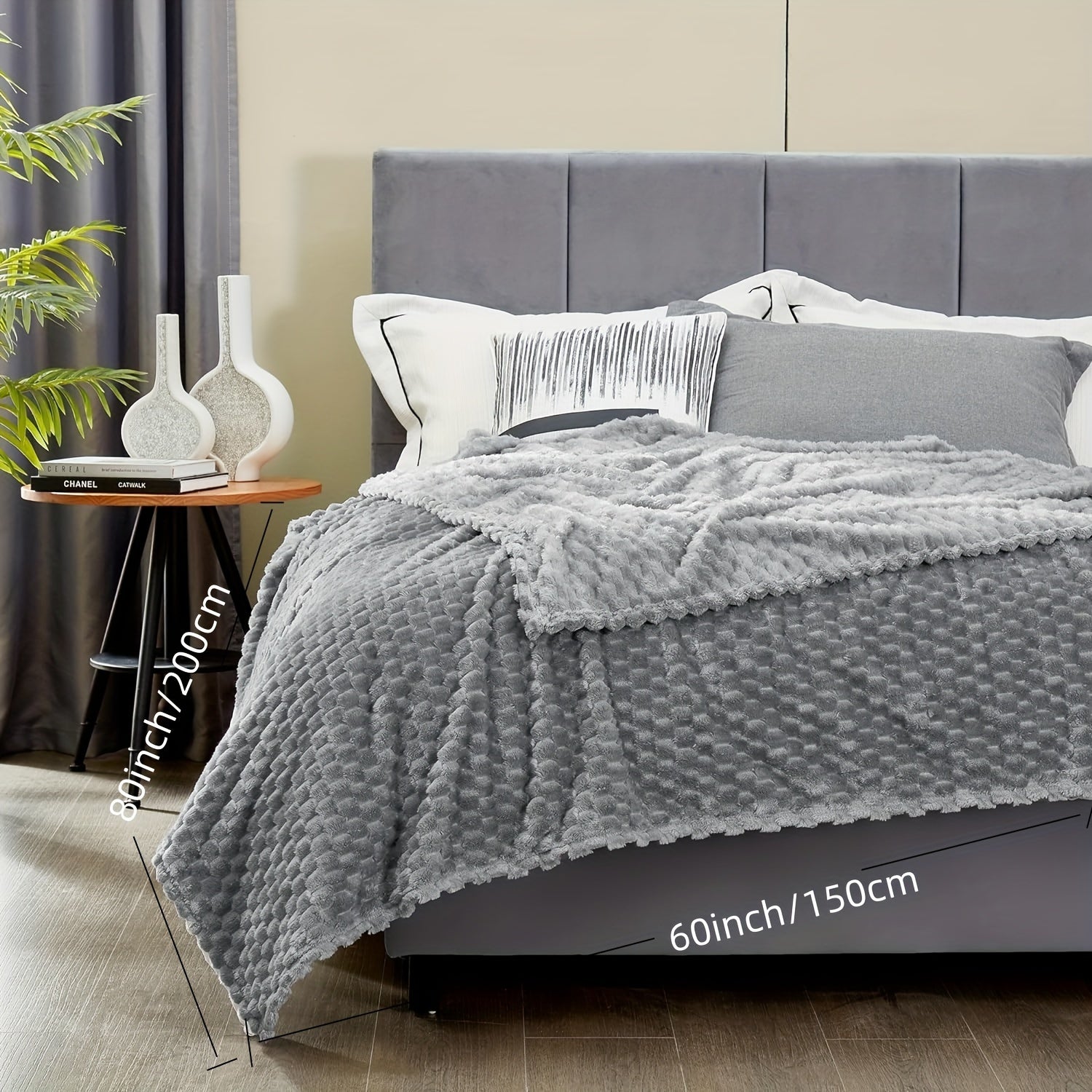 CloudWeave – Plush Bubble Fleece Blanket