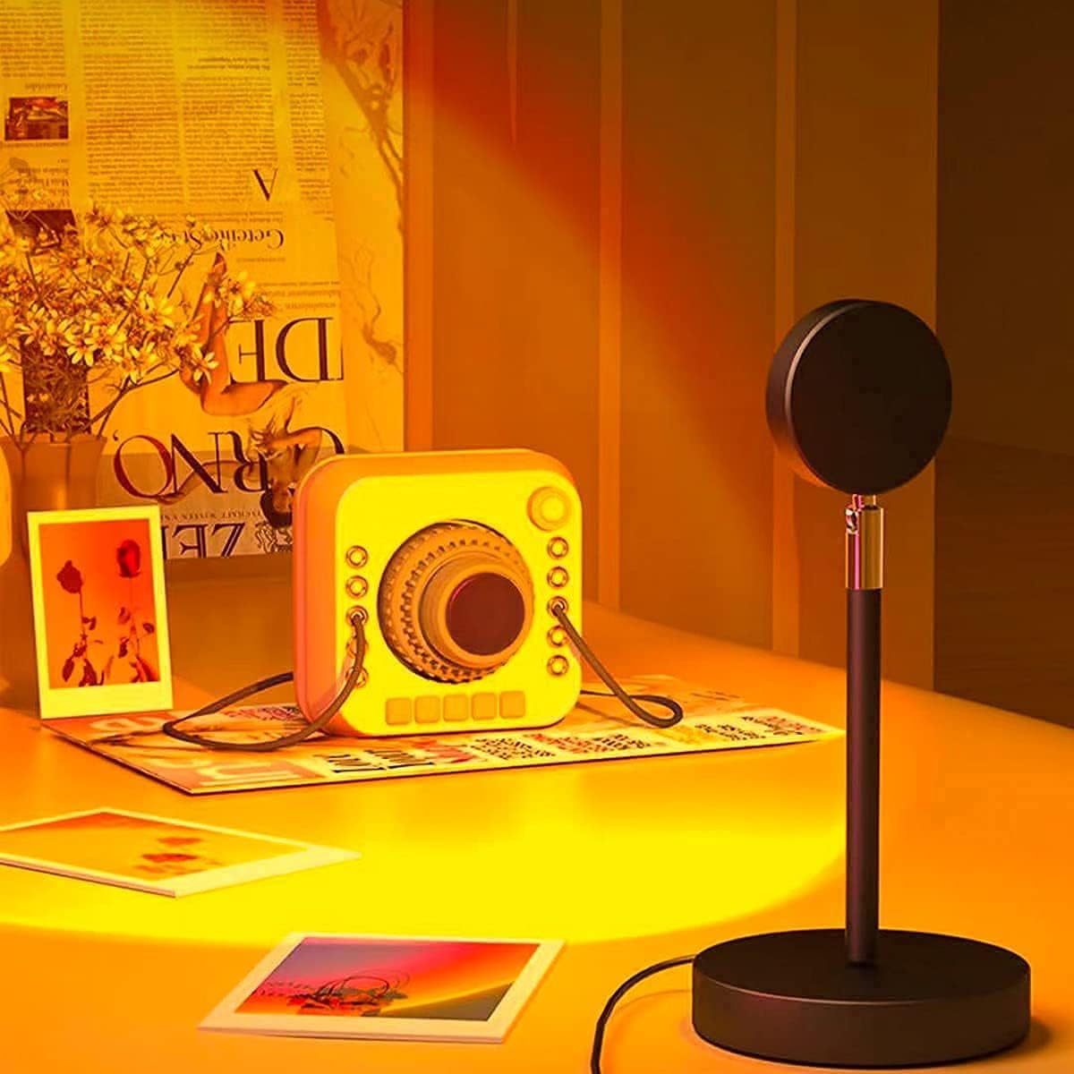 SolaraGlow – 360° Sunset Projection Mood Lamp