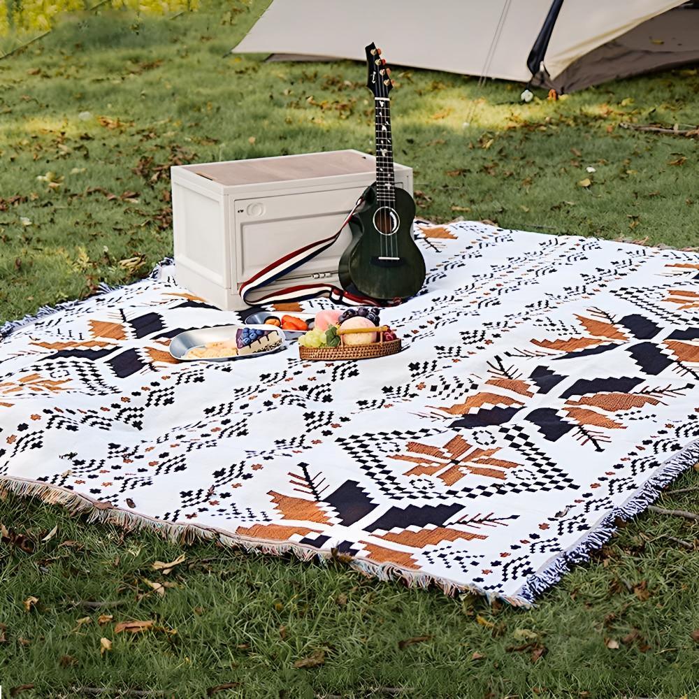 DesertLoom Blanket - Picnic Mat - Boho Style - Moroccan Pattern Comfort