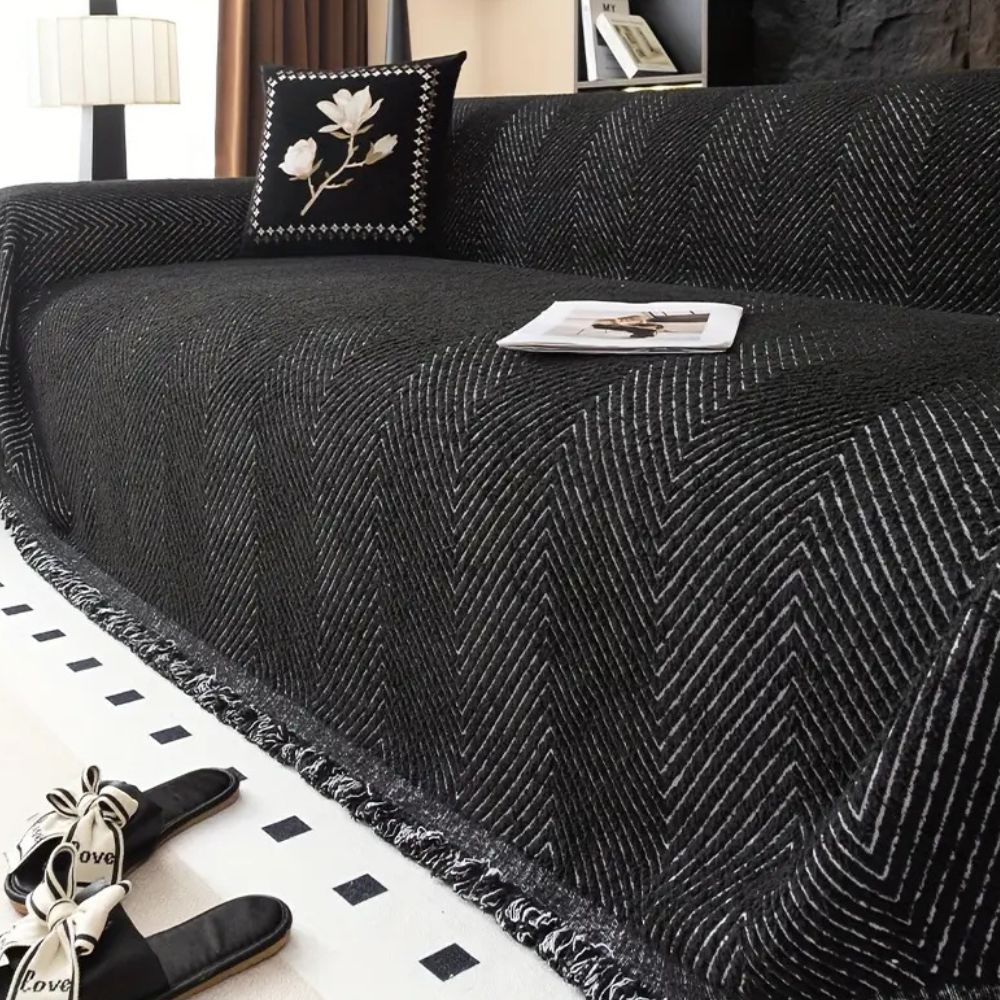 HarrowWeave Cover - Couch Cover - Herringbone Style - Non Slip Protection