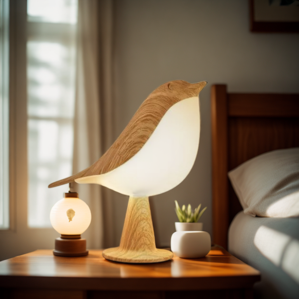 Serenwing – Sculptural Touch Night Lamp with Aromatherapy