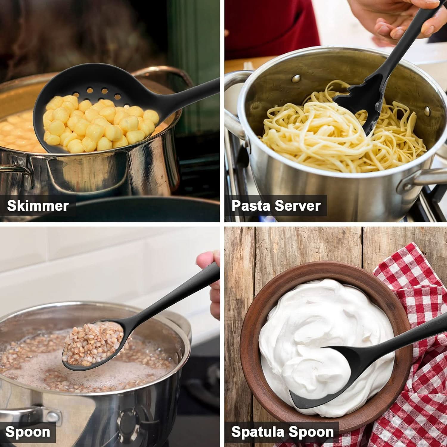 CulinaForge – 15-Piece Heat-Resistant Silicone Kitchen Utensil Set