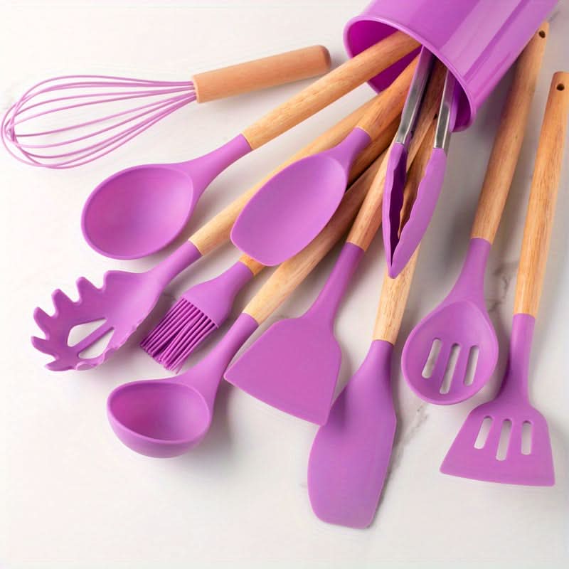 ChefEase – 12-Piece Silicone Kitchen Utensil Set – Durable, Stylish Heat-Resistant