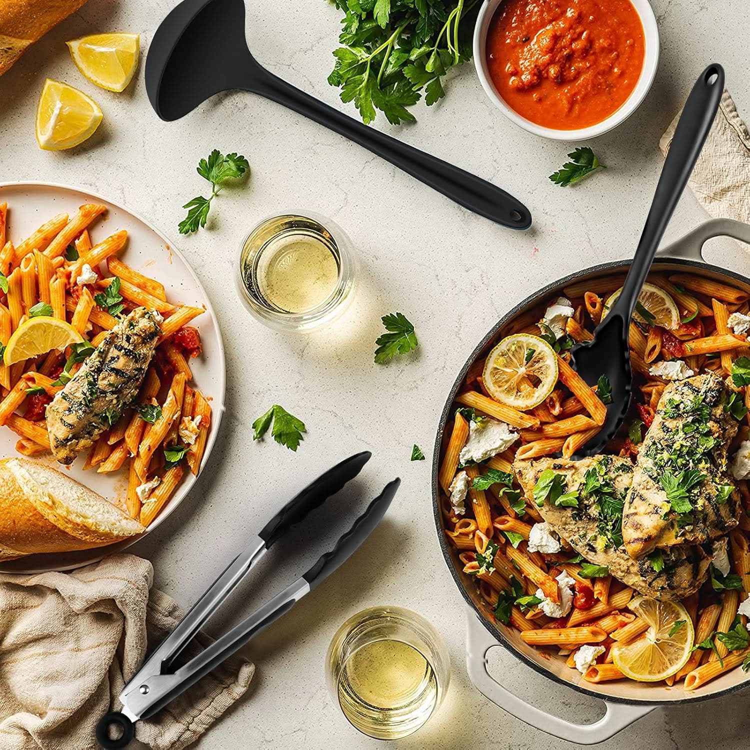 CulinaForge – 15-Piece Heat-Resistant Silicone Kitchen Utensil Set