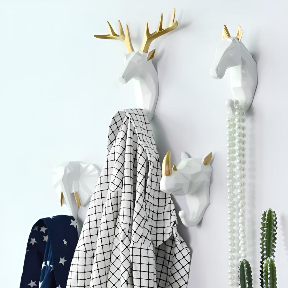 Aero Animal Head Wall Hook - Durable Resin, Whimsical Key Holder for Wall 2