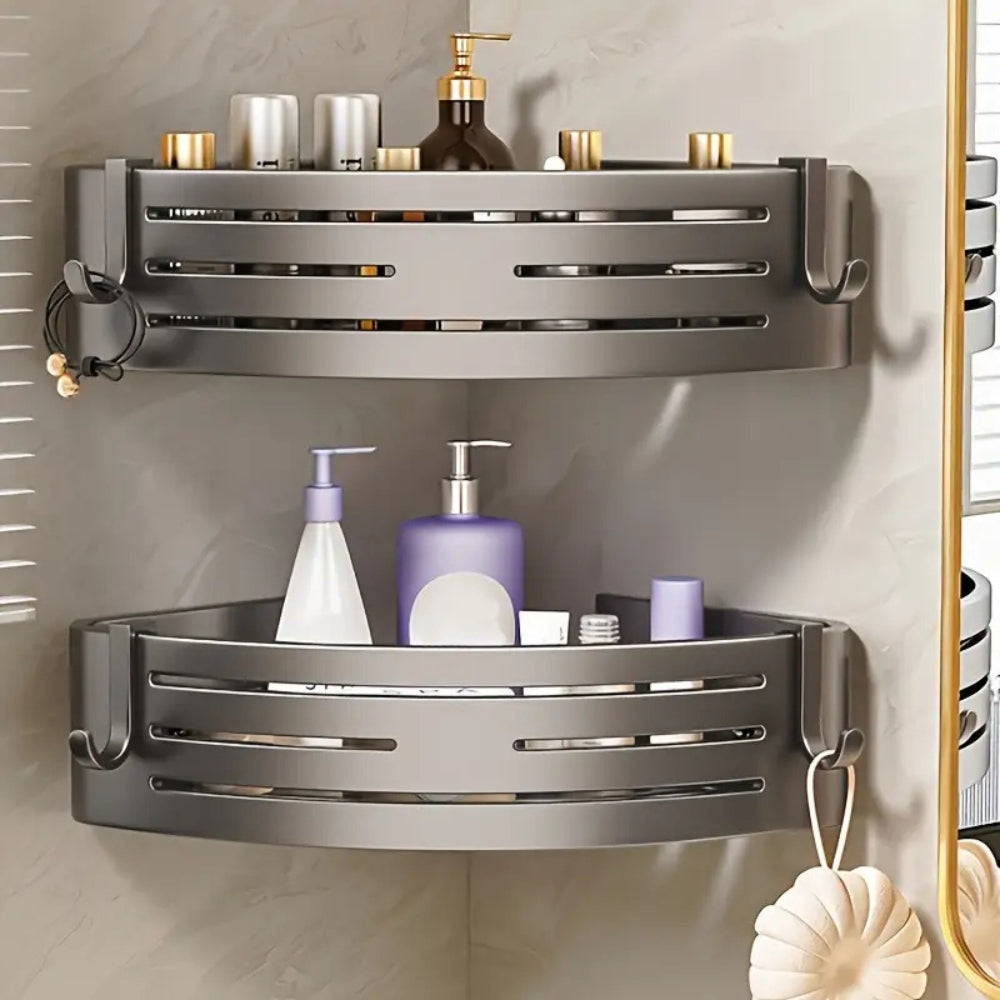 Aero Corner Shower Caddy - Rust-Resistant Aluminum, Space-Saving Design 6