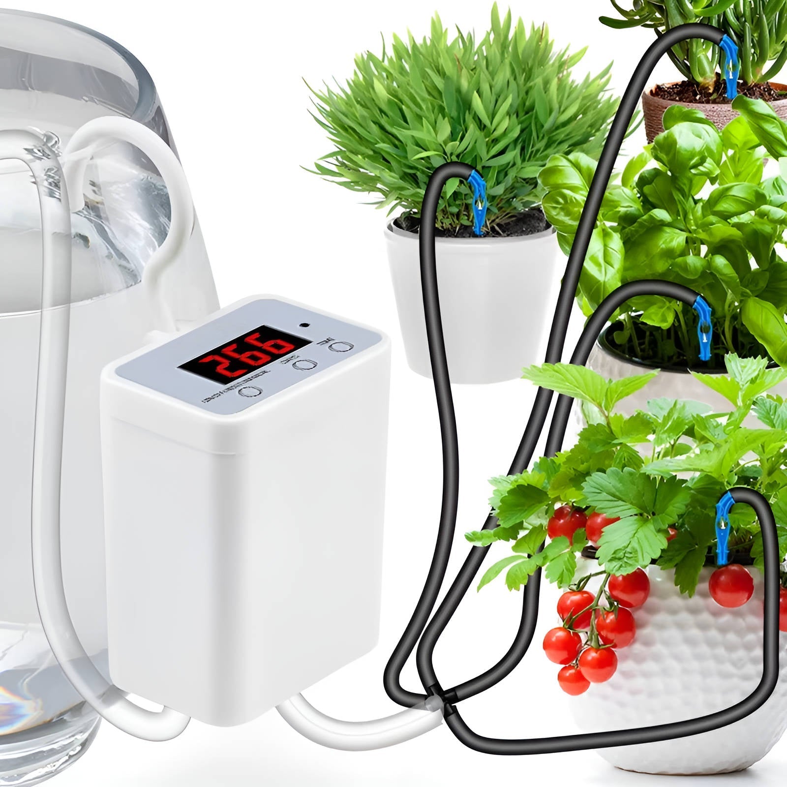 AquaSmart Sprinkler Controller - Rechargeable, Multi-Plant Coverage 0