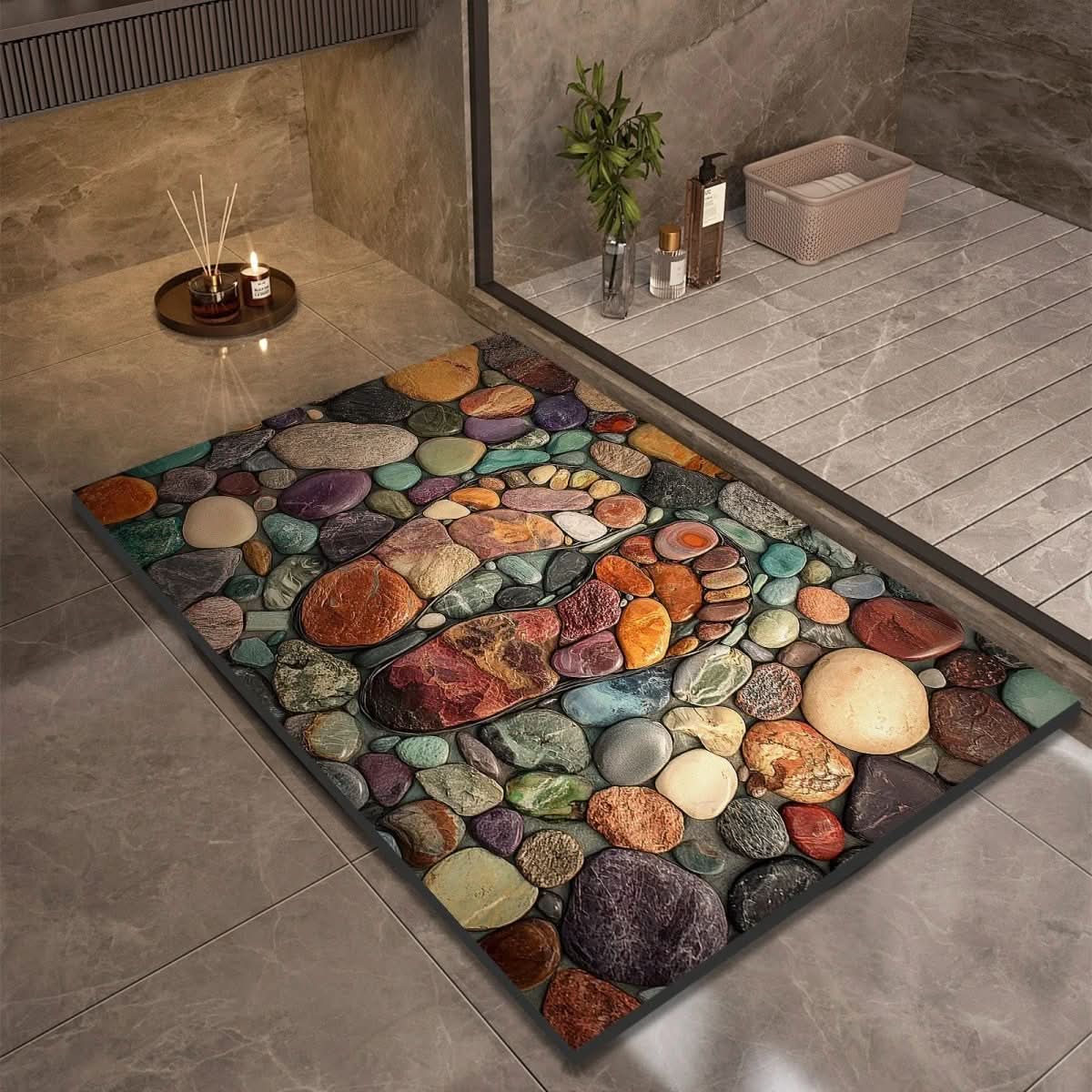 AquaSoft Bath Mat - Diatomaceous Earth, Non-Slip Quick-Drying Design 11