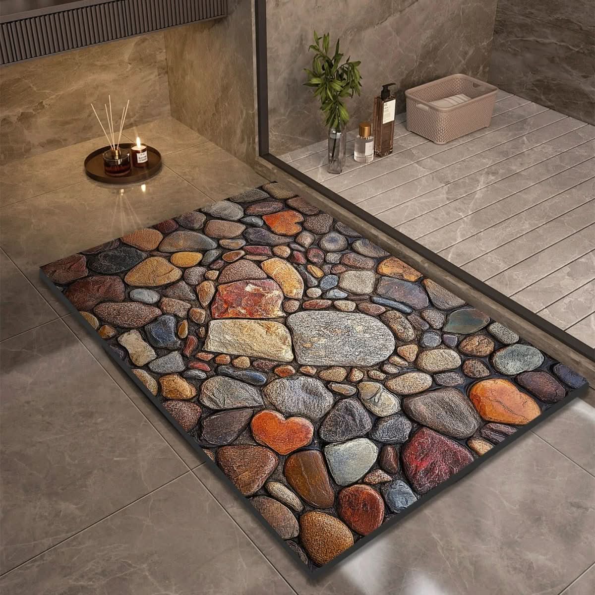 AquaSoft Bath Mat - Diatomaceous Earth, Non-Slip Quick-Drying Design 13