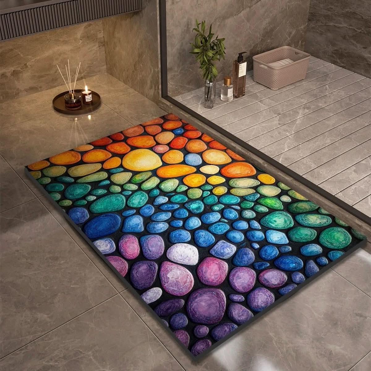AquaSoft Bath Mat - Diatomaceous Earth, Non-Slip Quick-Drying Design 14