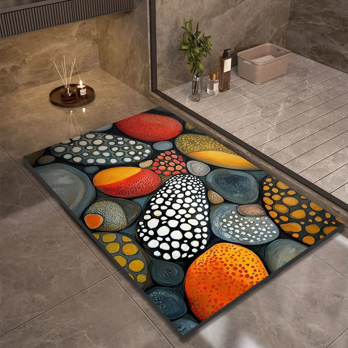 AquaSoft Bath Mat - Diatomaceous Earth, Non-Slip Quick-Drying Design 6