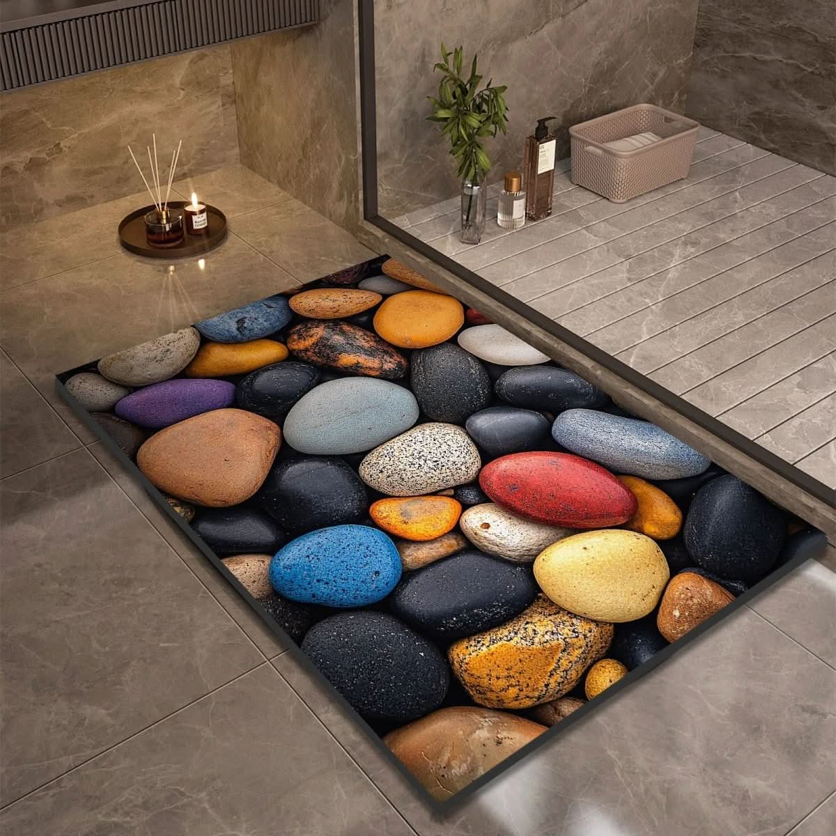 AquaSoft Bath Mat - Diatomaceous Earth, Non-Slip Quick-Drying Design 9