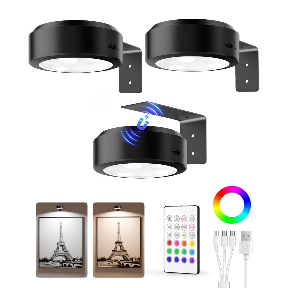 ArtLume LED Spotlight Set - Wireless Rechargeable Remote Control Spot Lights 7