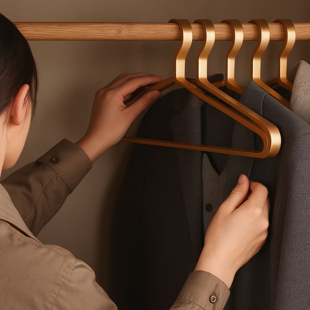 Astra Clothes Hanger Set - Lightweight Aluminum Alloy, Space-Saving Design 1