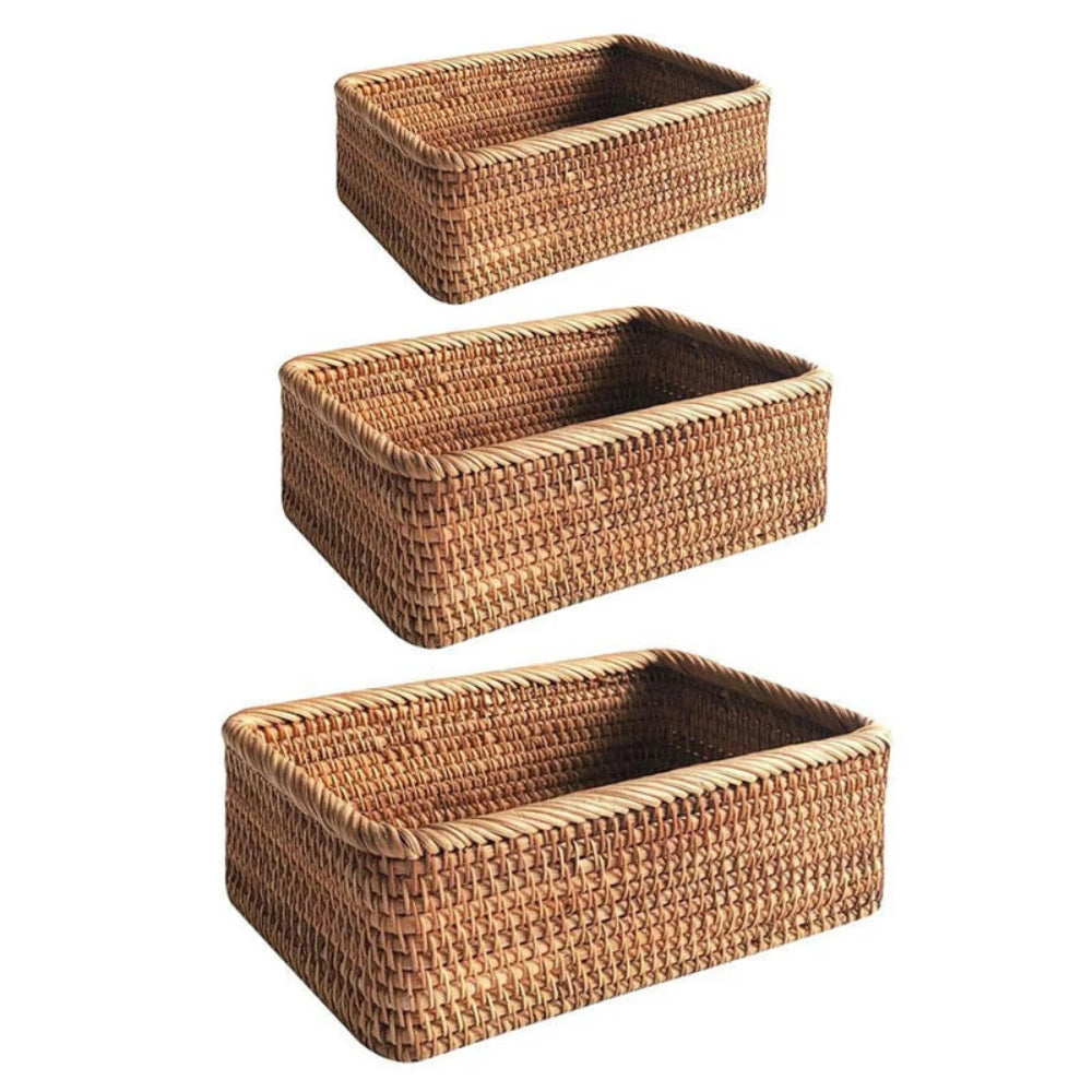 Astra Storage Basket - Hand-Woven Wicker, Rustic Charm 0