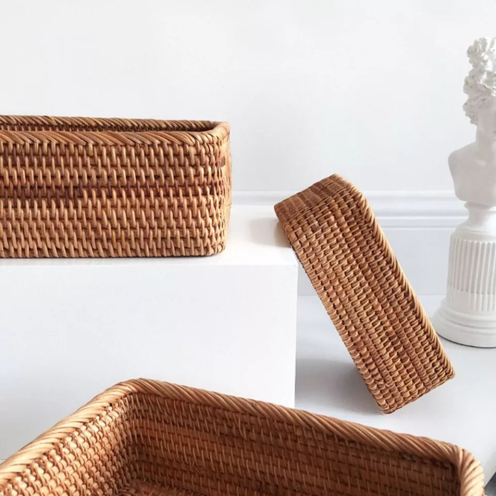 Astra Storage Basket - Hand-Woven Wicker, Rustic Charm 6