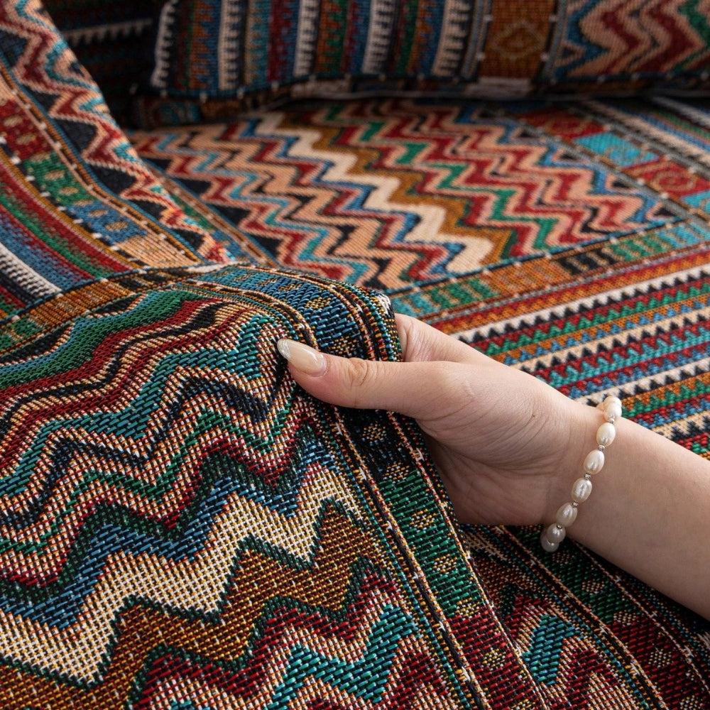Aurelia Sofa Cover - Soft Chenille, Geometric Patterns 0