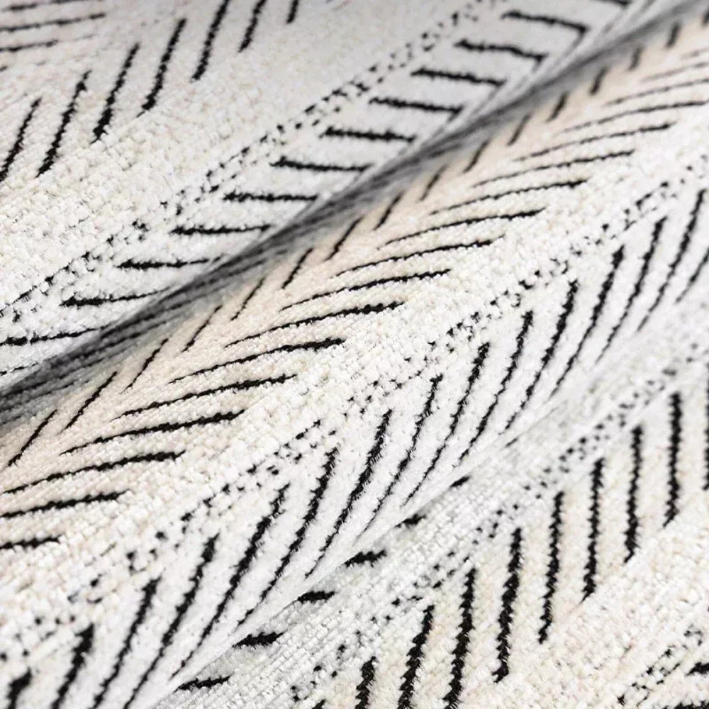 Aurelia Sofa Cover - Soft Microfiber, Herringbone Pattern, Scalloped Edge 6