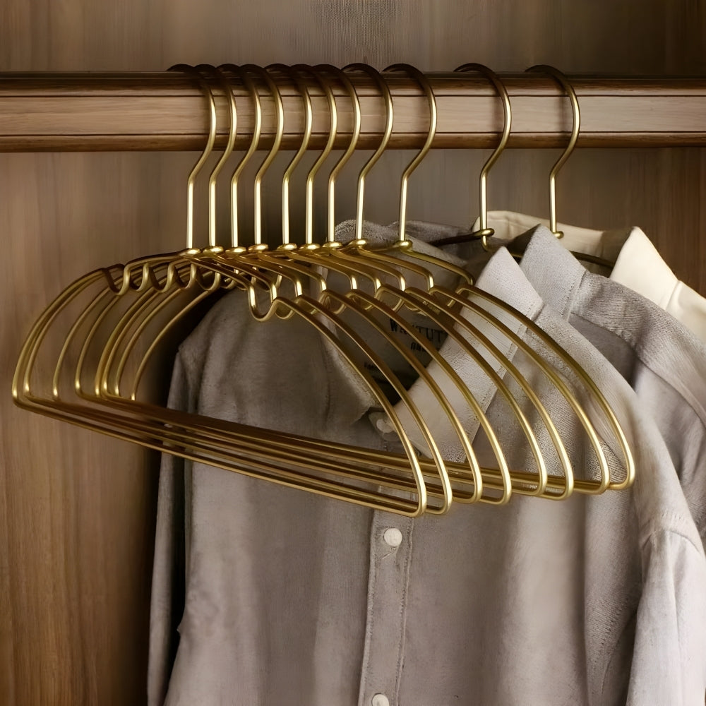 Aurex Clothes Hanger Set - Aluminum Alloy, Seamless Non-Bulge Design, 10 Pieces 1