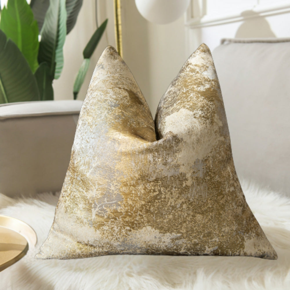 Auric Cushion Cover - Soft Microfiber, Modern Elegance for Sofa 0