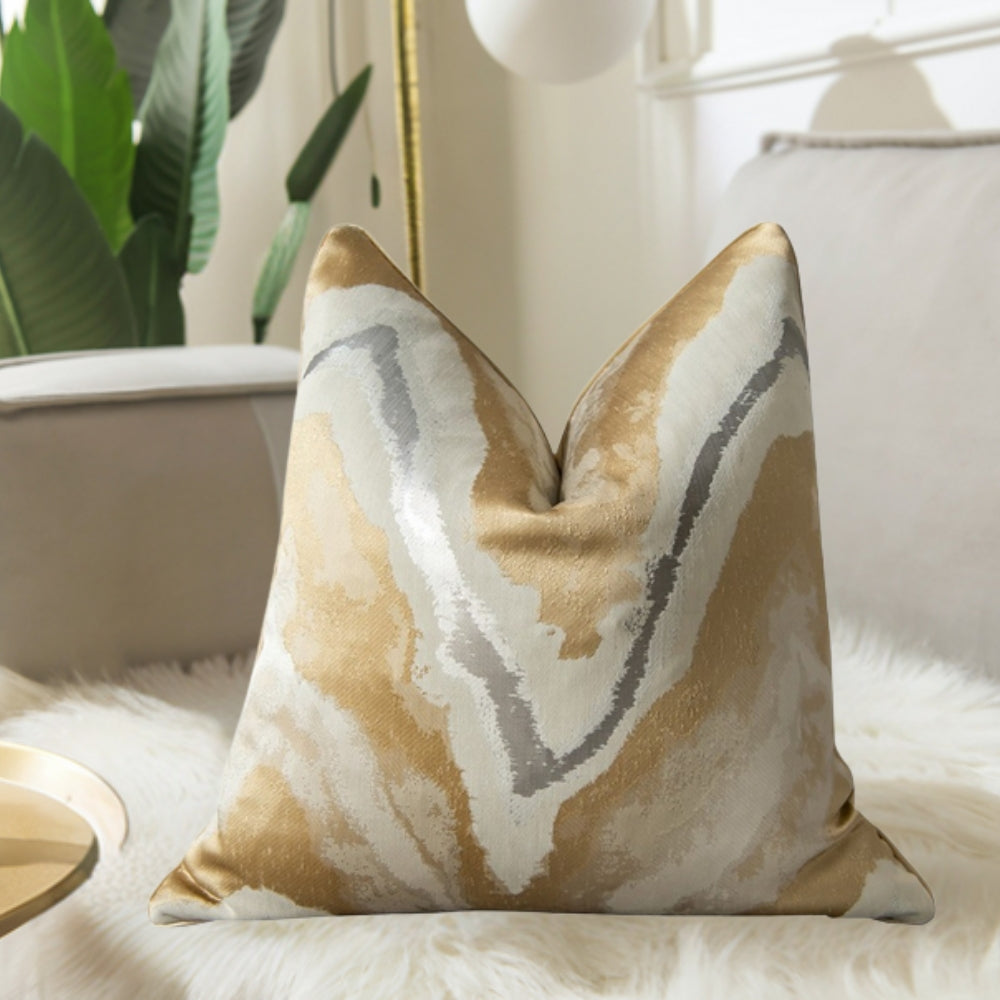 Auric Cushion Cover - Soft Microfiber, Modern Elegance for Sofa 6