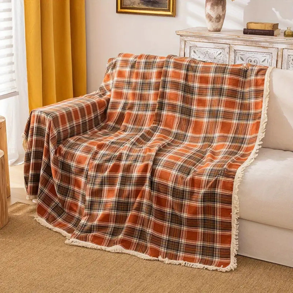 Autumn Chestnut Sofa Cover - Soft Microfiber, Non-Slip Design 0