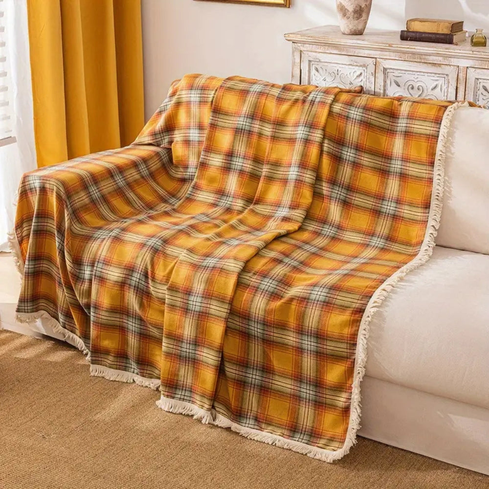Autumn Chestnut Sofa Cover - Soft Microfiber, Non-Slip Design 3