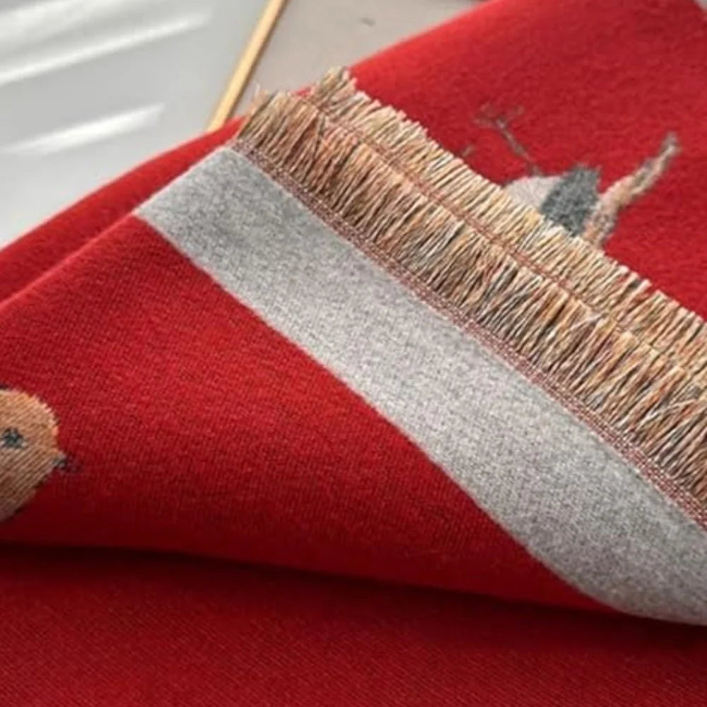 Aveline Jacquard Shawl Wrap - Breathable Microfiber, Bird Pattern 4