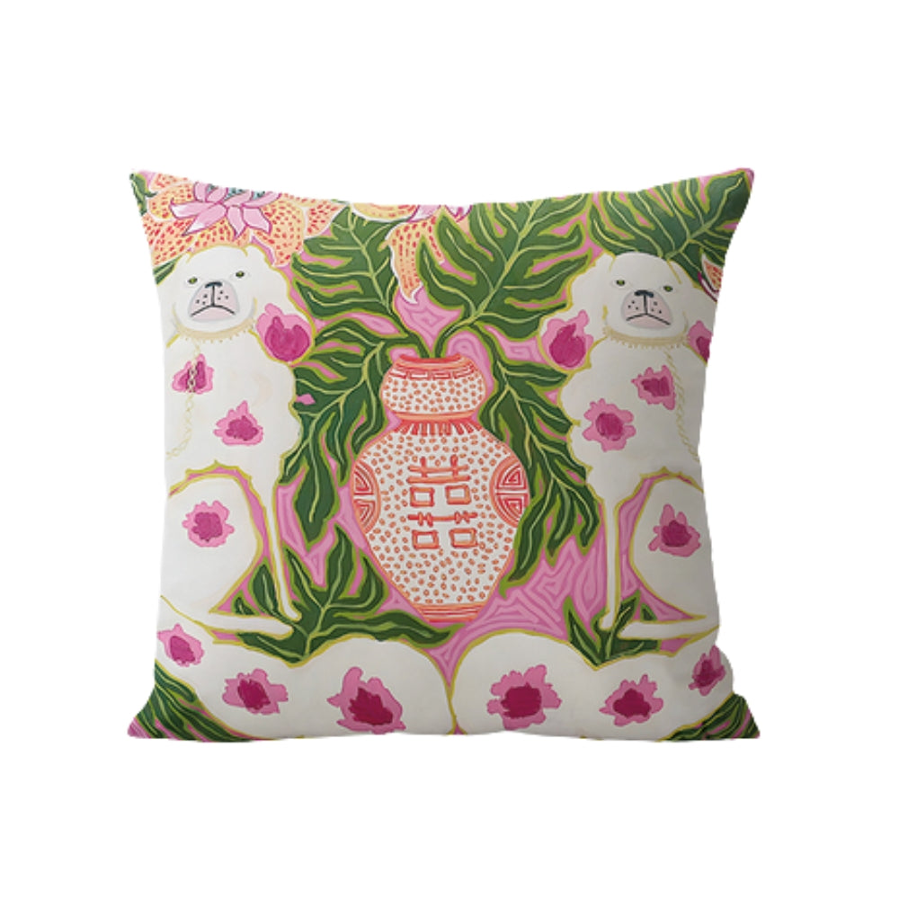 Bello Cushion Cover - Microfiber Blend, Artistic Dog Design 3