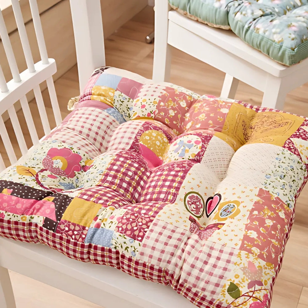 Blythe Seat Cushion - Thick Floral Microfiber for Chairs and Patios 0
