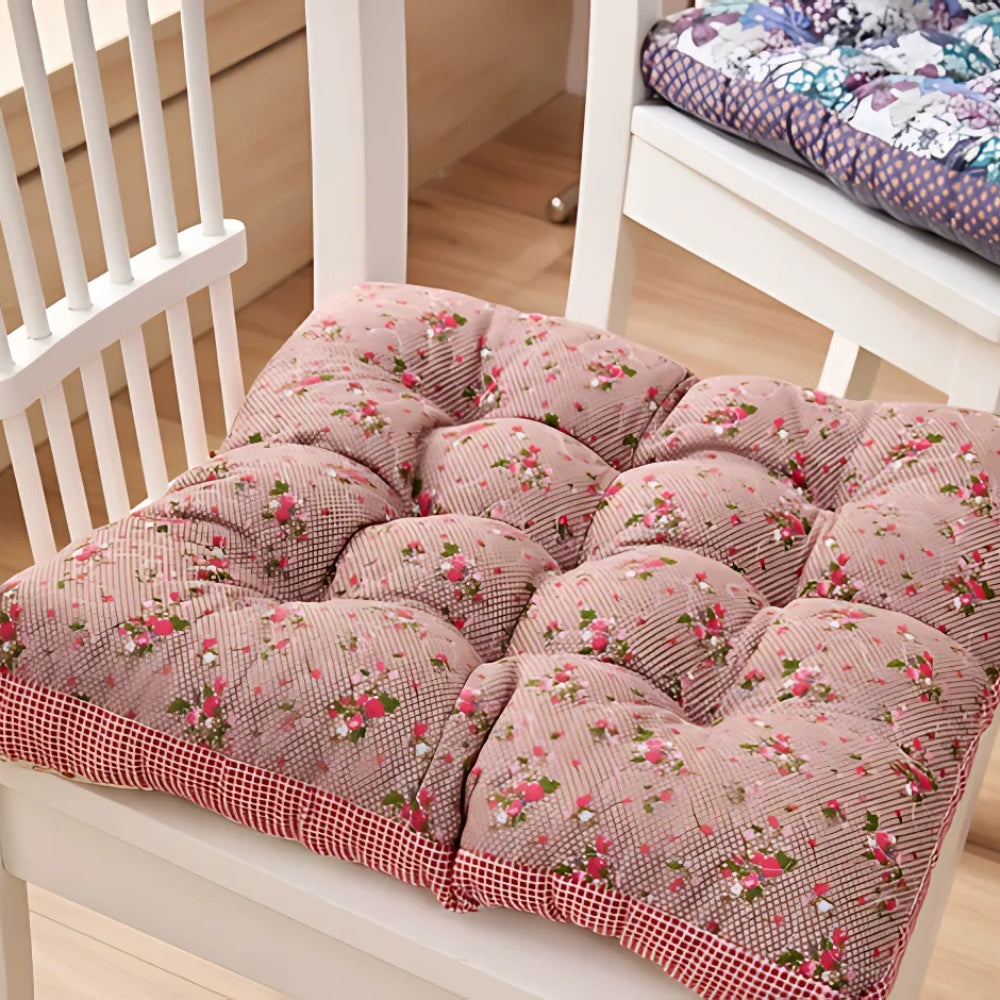 Blythe Seat Cushion - Thick Floral Microfiber for Chairs and Patios 9