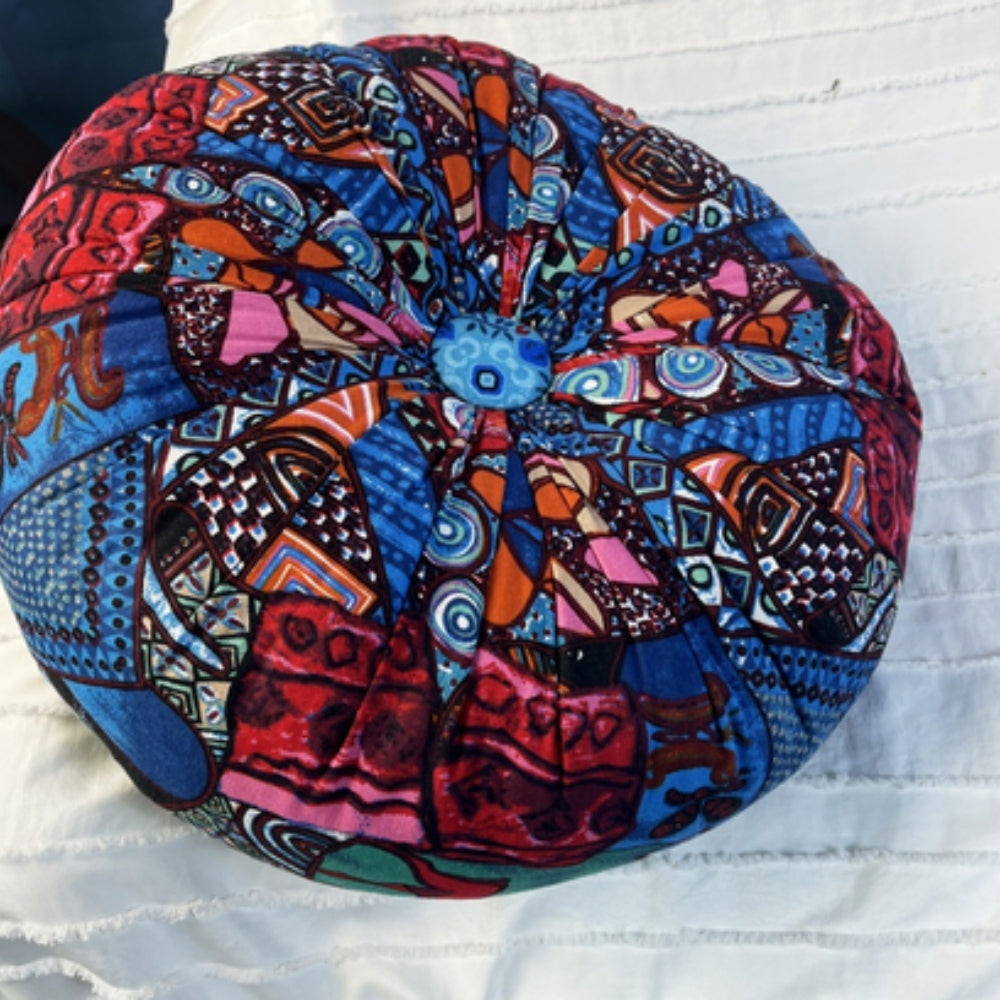 Bohara Round Cushion - Soft Microfiber, Vibrant Tribal Design 8