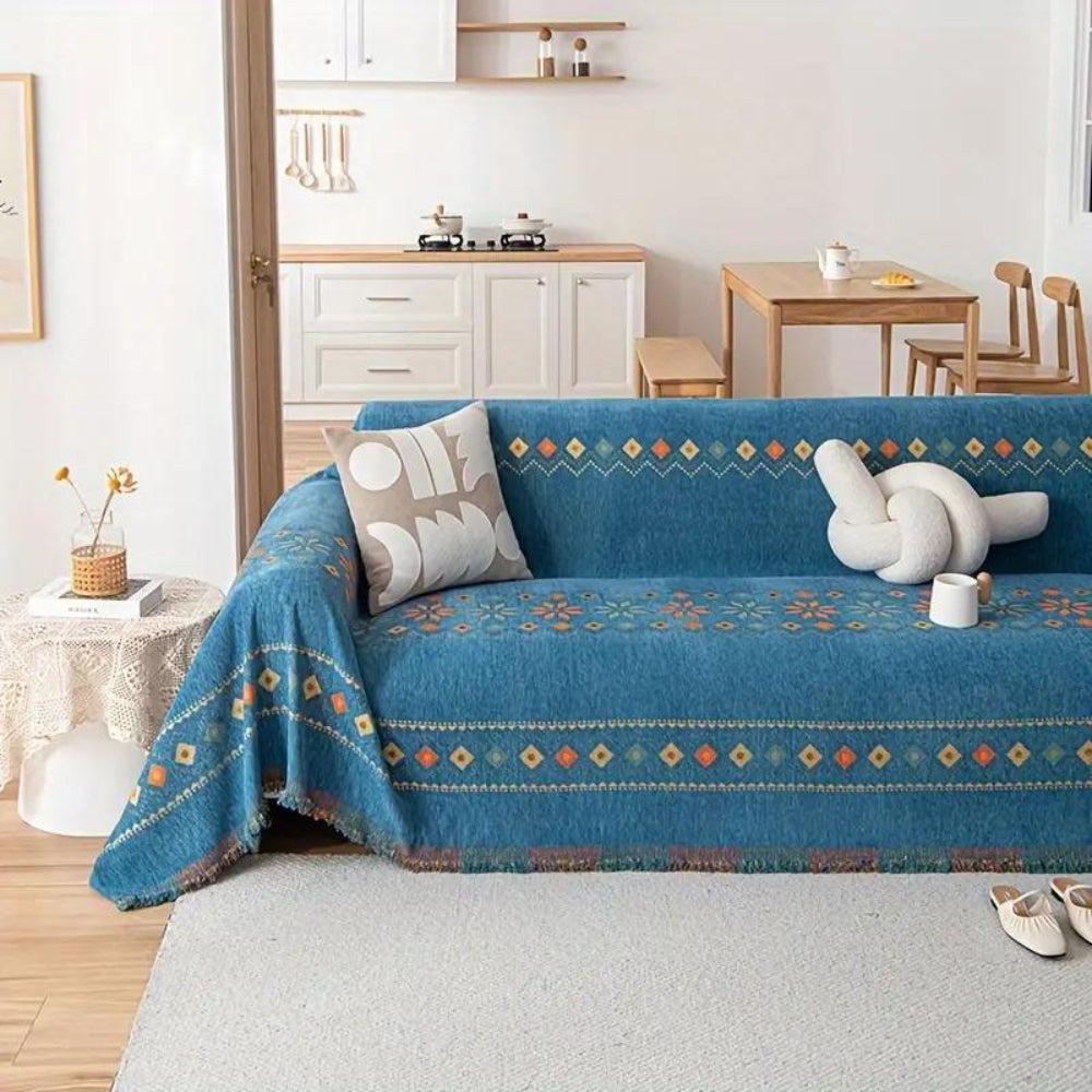 Bohara Sofa Cover - Durable Microfiber Blend, Non-Slip Boho Design 1