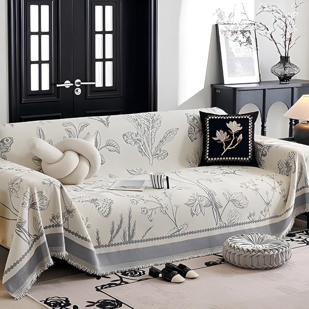 Breezy Sofa Cover - Durable Fabric, Elegant Design, Reversible 4