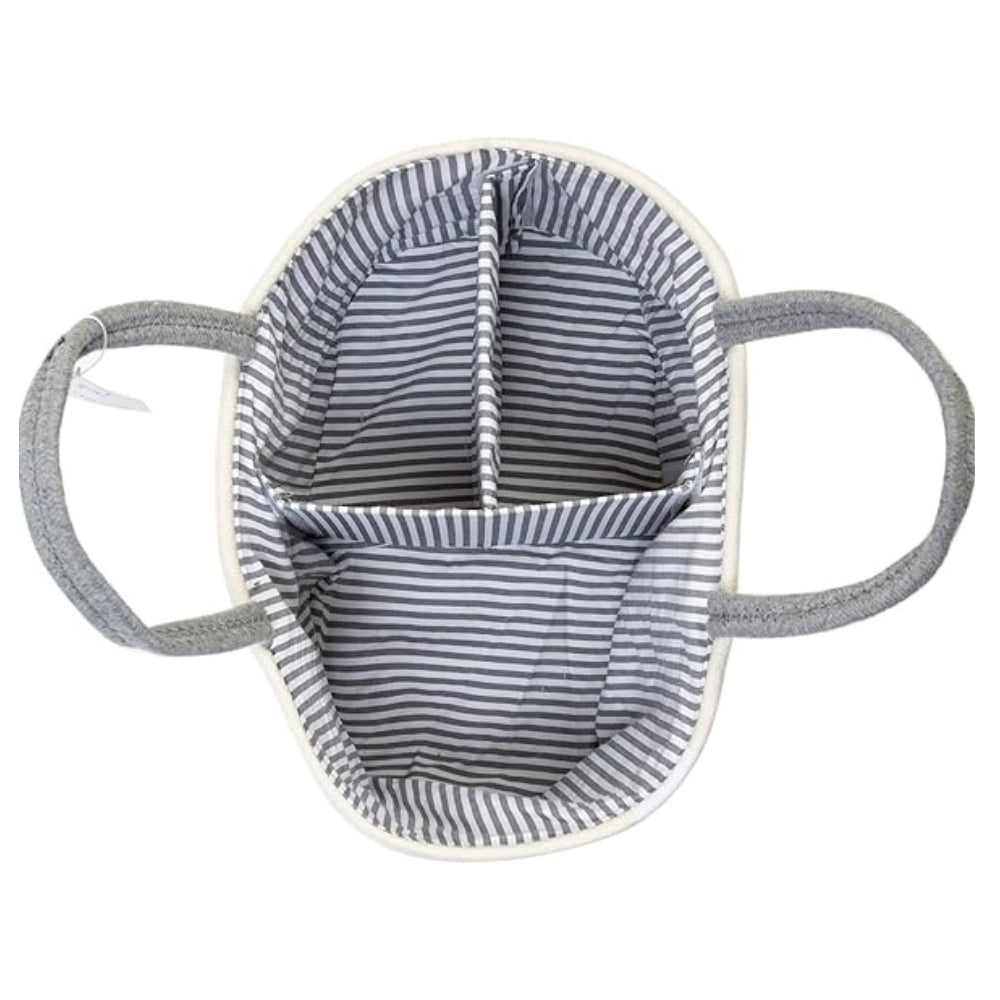 Brenley Baby Organizer - Braided Grey Textile, Portable Storage 7