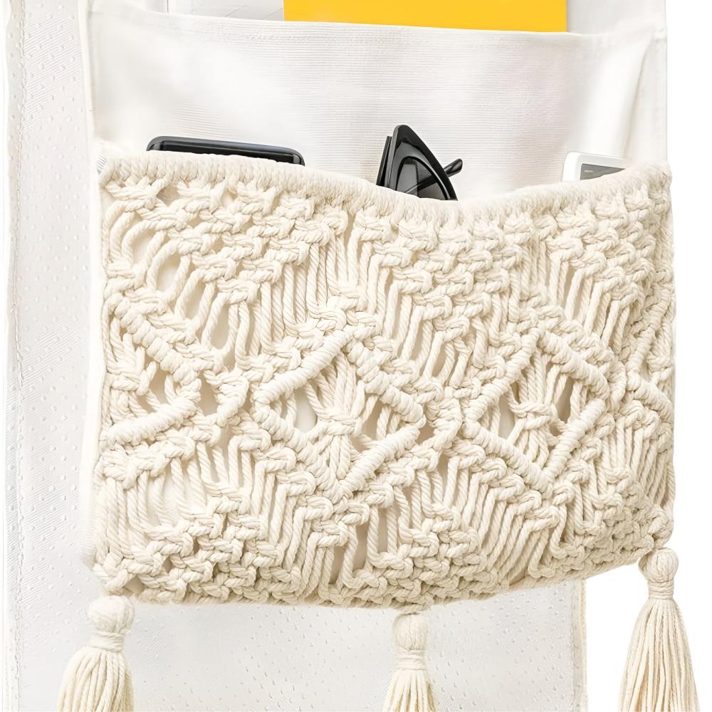 Brenna Bed Side Caddy - Handmade Canvas, Stylish Organizer 2