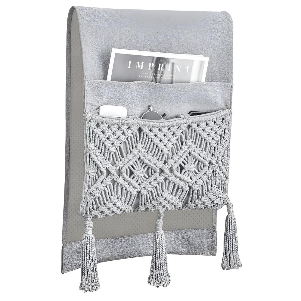 Brenna Bed Side Caddy - Handmade Canvas, Stylish Organizer 3