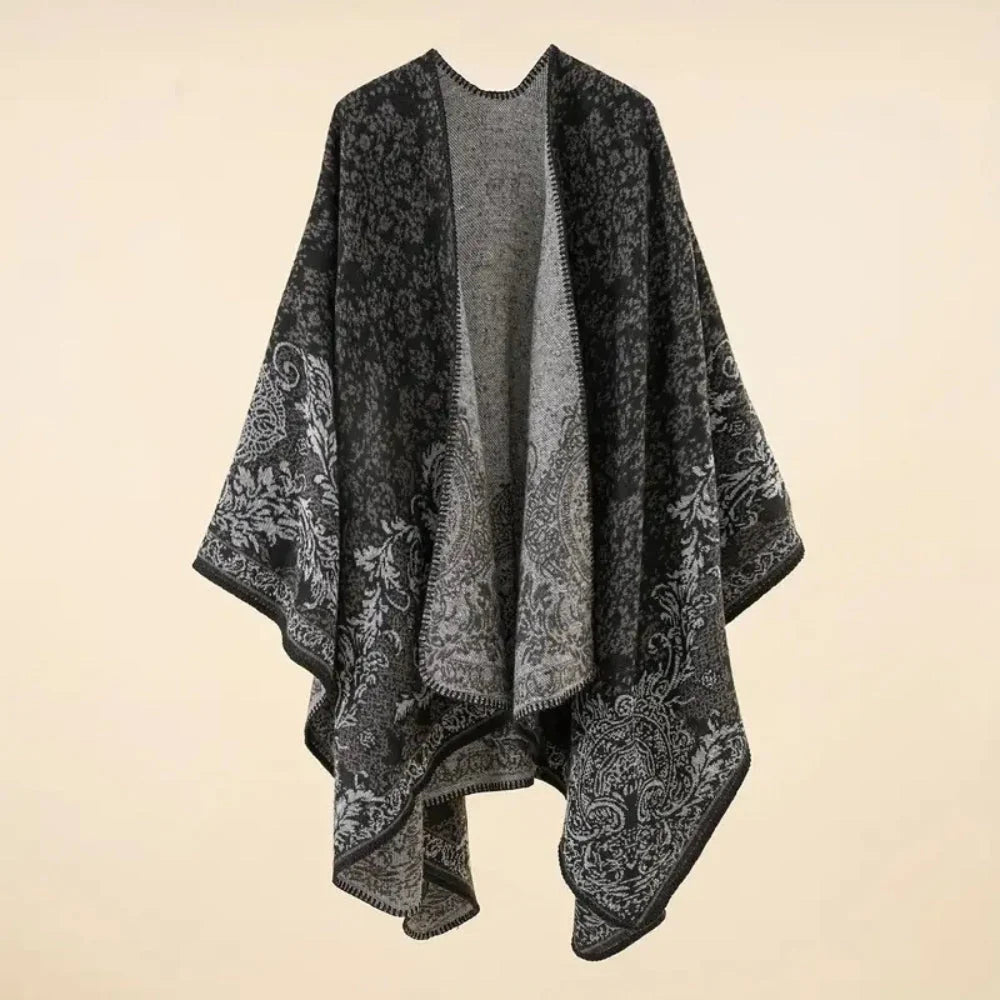Brielle Shawl Wrap - Cotton Microfiber Blend, Lightweight Baroque Design 2